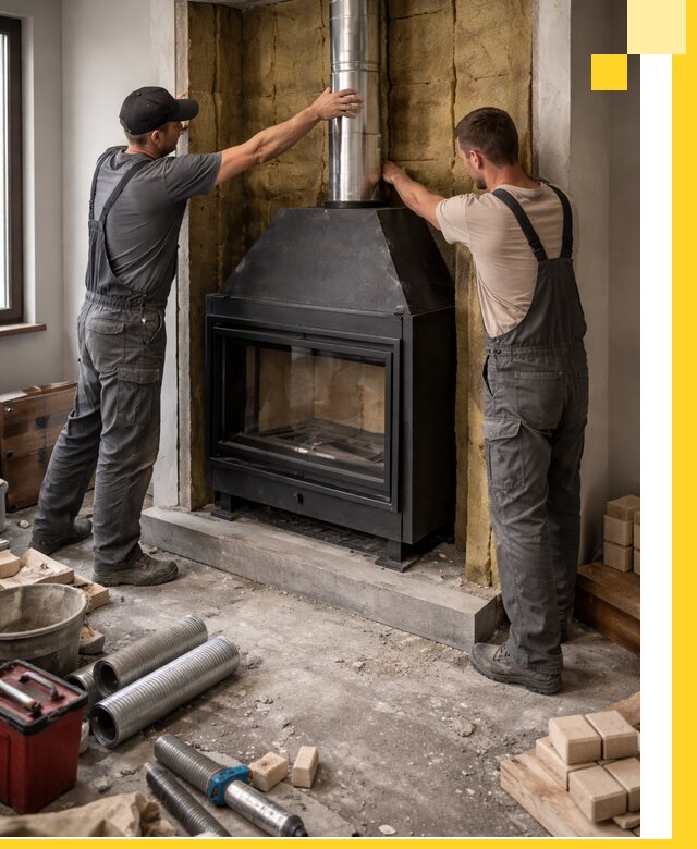 Изготовление и монтаж закрытых каминов в Шуе под ключ