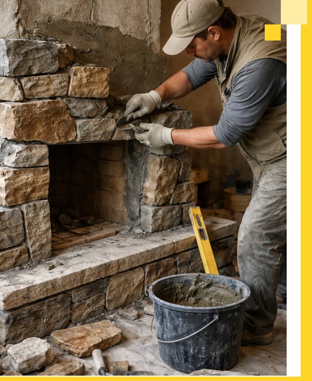 Изготовление и установка каменных каминов под ключ в Шуе