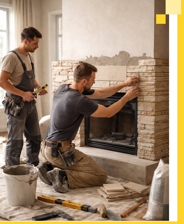 Установка и монтаж каминов для загородного дома в Шуе