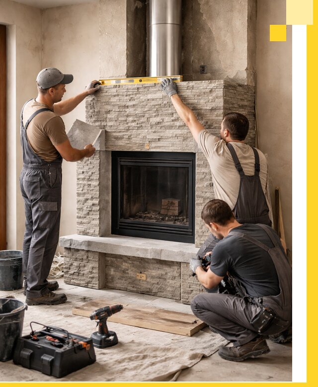 Профессиональный монтаж каминов под ключ в Шуе для дома