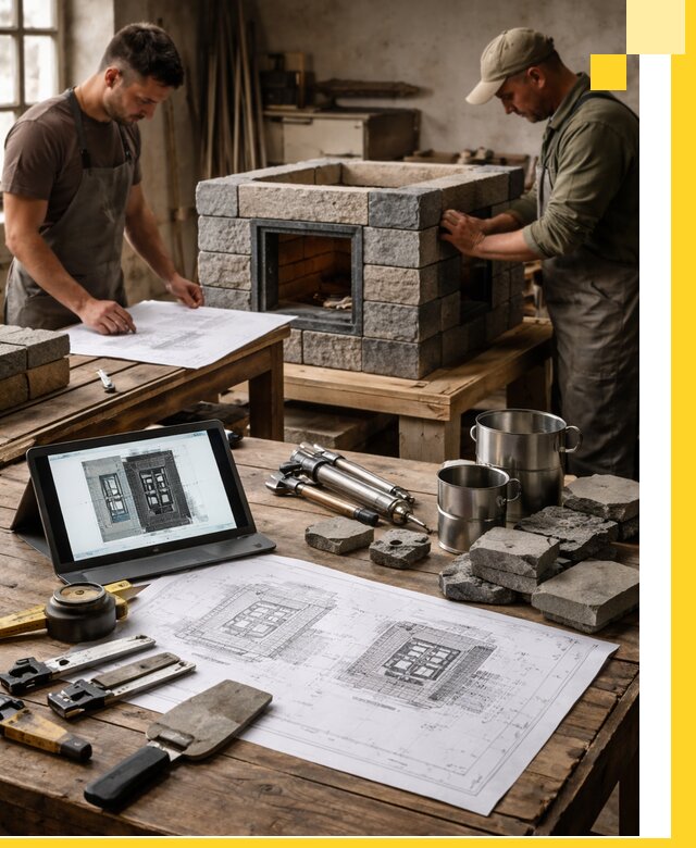 Разработка проектов печей с согласованием и монтажом в Шуе