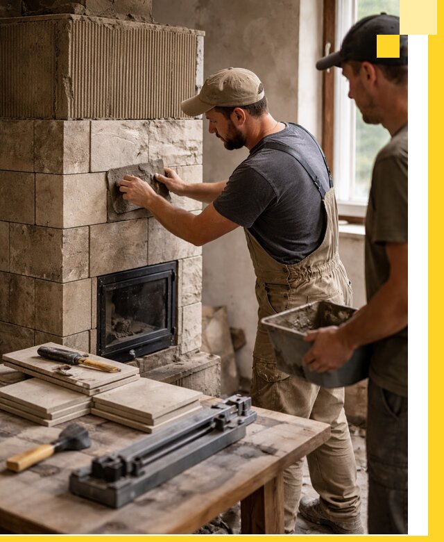 Профессиональная облицовка печей в Шуе: керамика и камень