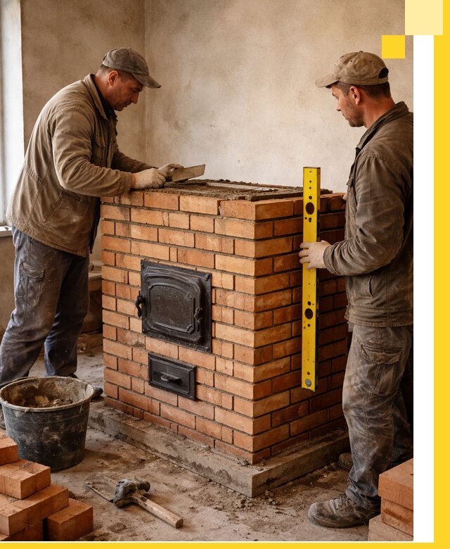 Отопительные печи под ключ в Шуе, установка и сборка