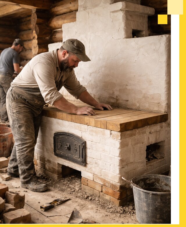 Проектирование и установка русской печи с лежанкой в Шуе