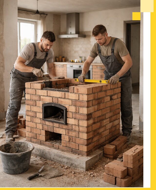 Установка и монтаж печей в частном доме в Шуе под ключ