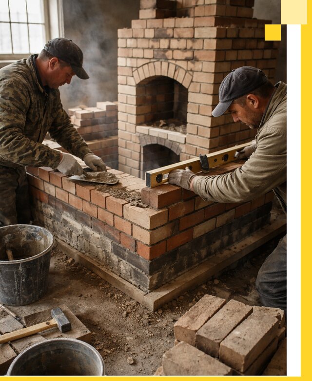 Изготовление и монтаж печей и каминов из кирпича в Шуе