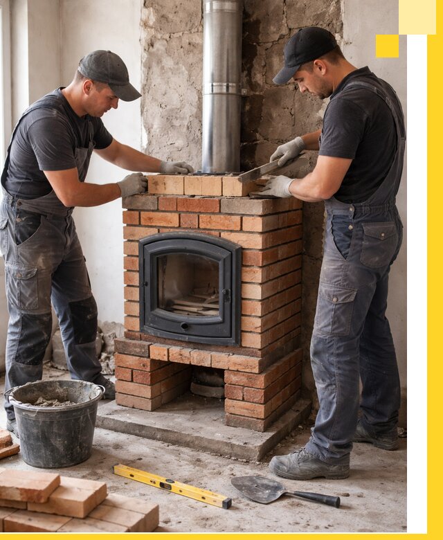 Монтаж печи камина под ключ в Шуе с гарантией и пусконаладкой