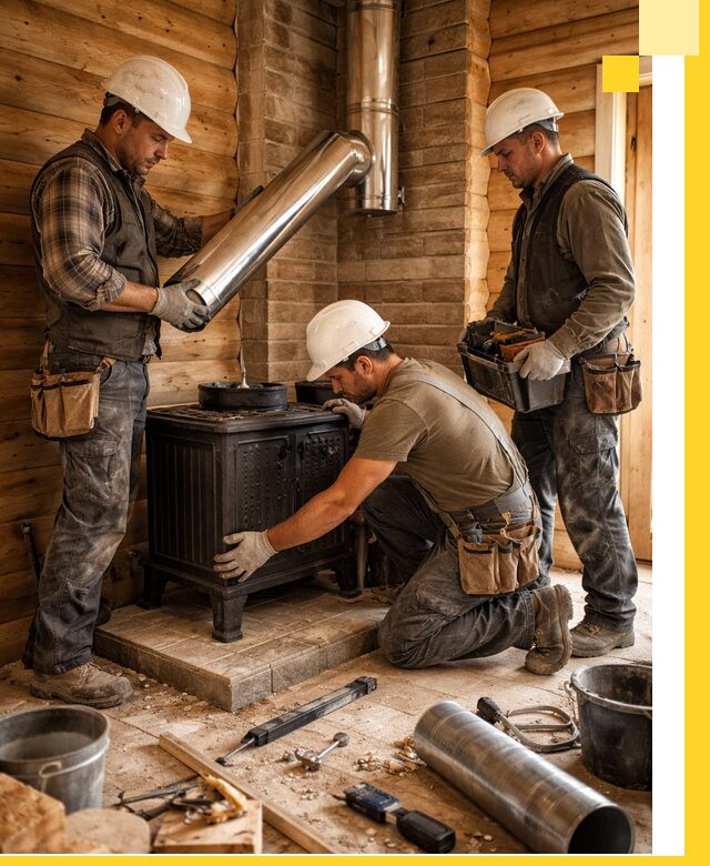 Профессиональный монтаж банных печей и дымоходов в Шуе
