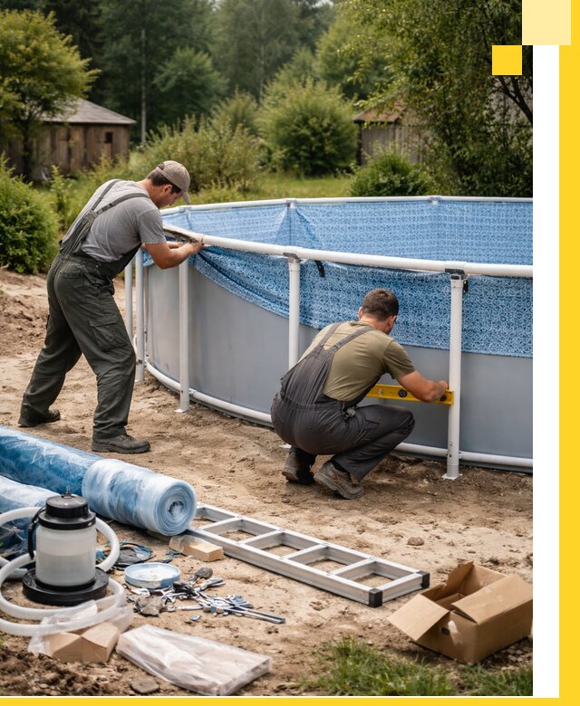 Установка и монтаж каркасных бассейнов в Шуе под ключ