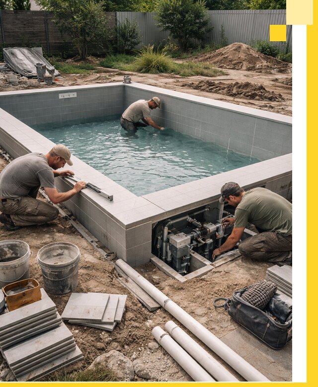 Строительство и монтаж бассейнов для дачи под ключ в Шуе