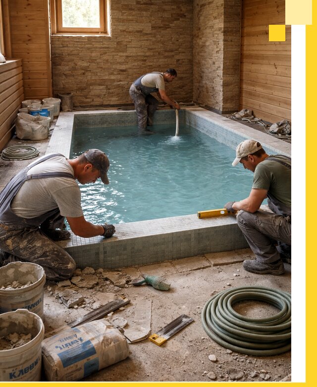 Проектирование и строительство бассейнов для бани в Шуе