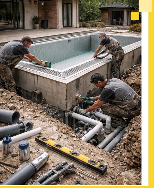 Строительство переливных бассейнов в Шуе под ключ