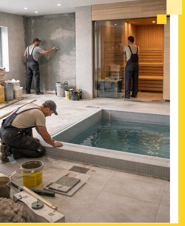 Проектирование и строительство сауны с бассейном в Шуе