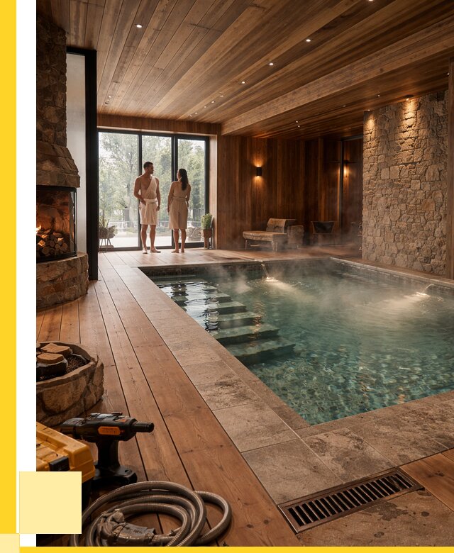 Проекты бань с бассейном под ключ в Шуе от 77100 р., ЭриданШуя