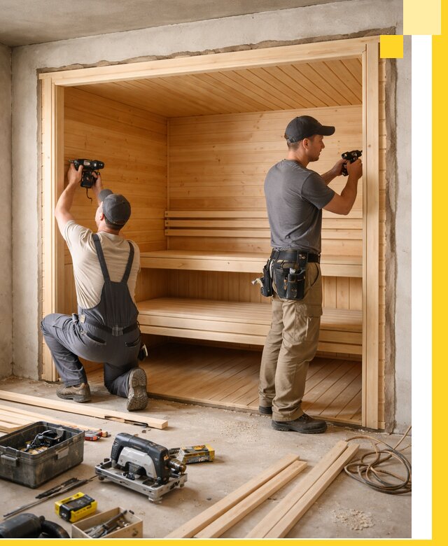 Монтаж саун под ключ в Шуе — проектирование и установка