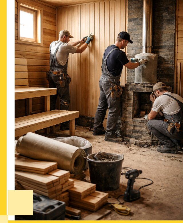 Ремонт бань под ключ в Шуе от 46260 р. | ЭриданШуя