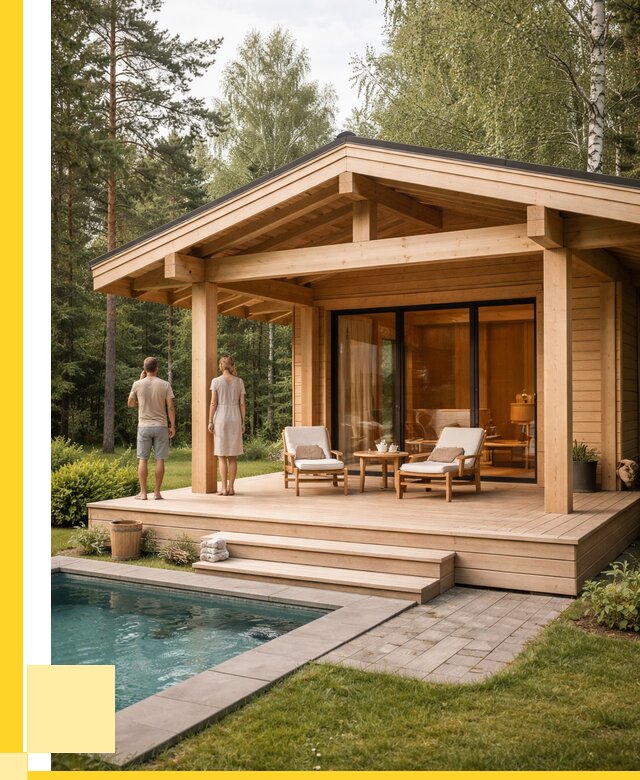 Бани с террасой под ключ в Шуе от 616800 р. | ЭриданШуя