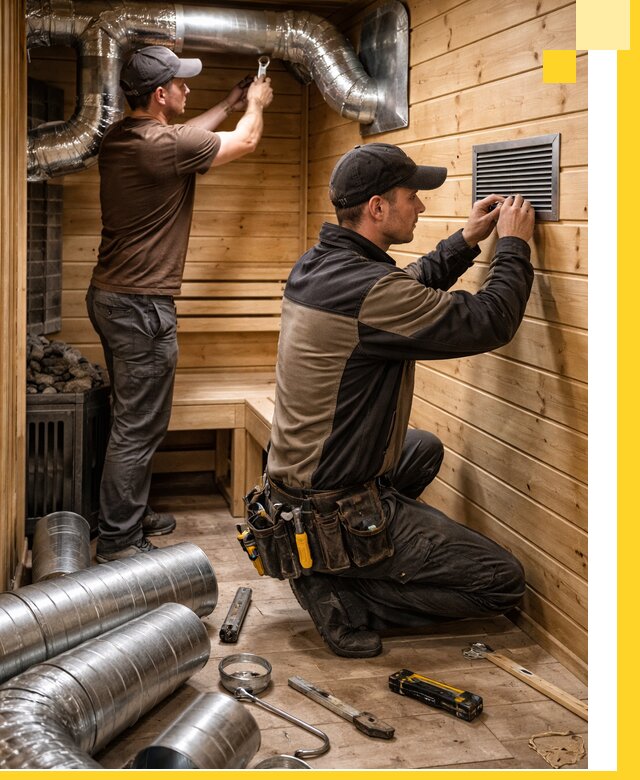 Проектирование и монтаж вентиляции бани в Шуе под ключ