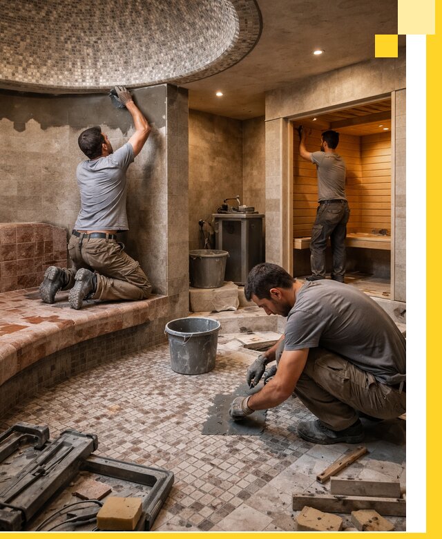 Проект и строительство хамама бани и сауны под ключ в Шуе